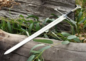 handmade antique sword with beautiful scabbard and wall mount
