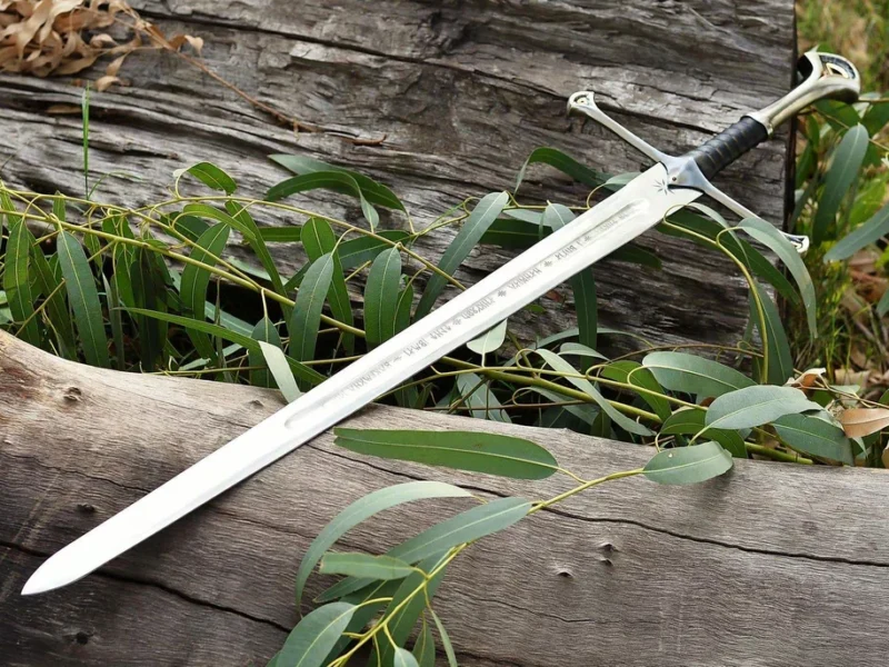 handmade antique sword with beautiful scabbard and wall mount
